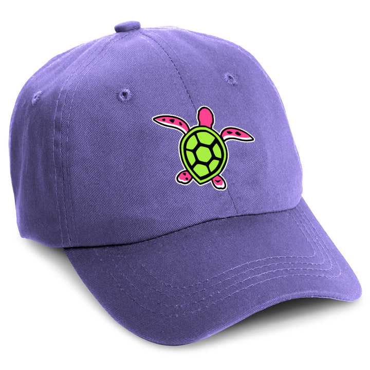 Shelly The Turtle Embroidered Hat Purple