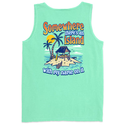 Somewhere there is an Island Tank Top Island Reef GreenSomewhere There Is An Island Tank Top Island Reef Green