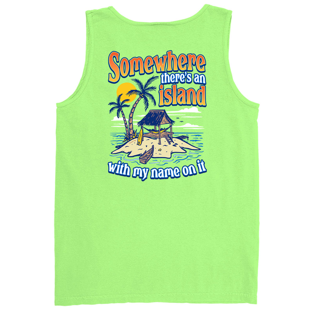 Somewhere There's An Island Tank TopLime