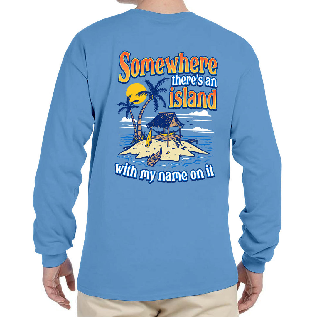 Somewhere There Is An Island Long Sleeve T-Shirt Back