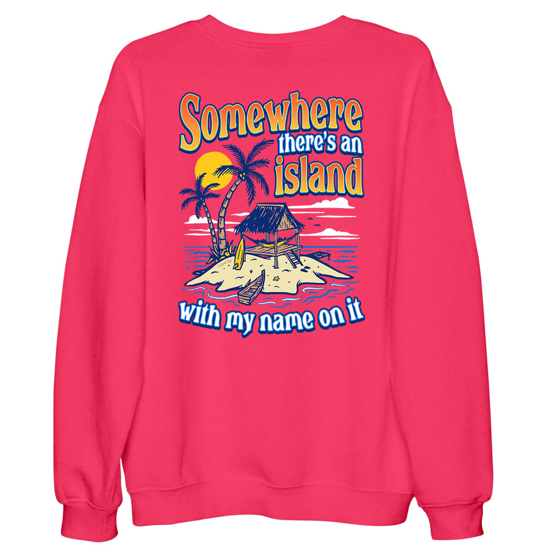 Somewhere There Is An Island Soft Style Sweatshirt Neon PinkSomewhere There Is An Island Soft Style Sweatshirt Pink