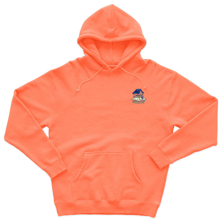 Somewhere There Is An Island Soft Style Pullover Hoodie Heather Coral