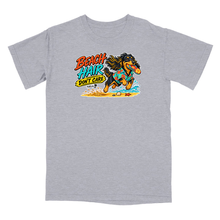 Beach Hair Don't Care Dog T-Shirt