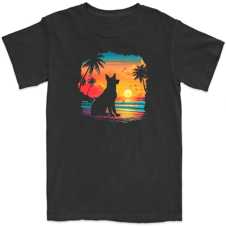 Sunset Beach Dog 2.0 T-Shirt Black