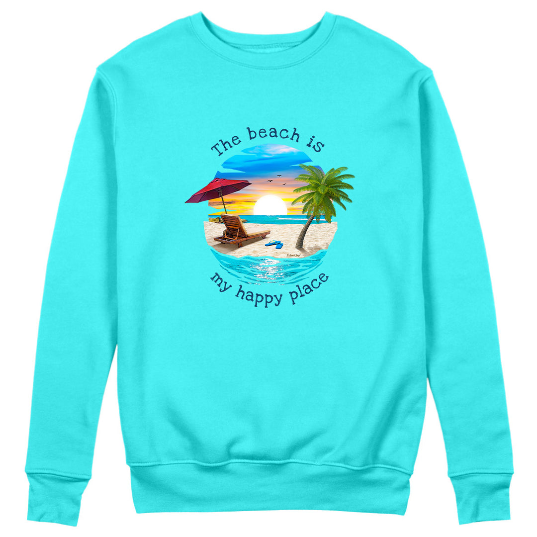 The Beach is my Happy Place Tropical Getaway Soft Style Sweatshirt