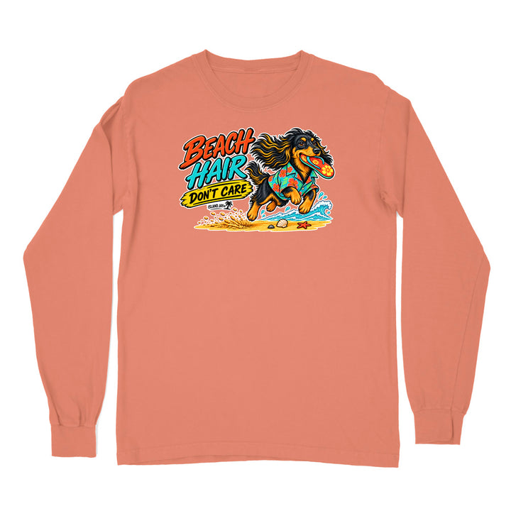 Beach Hair Don't Care Dog Long Sleeve Shirt