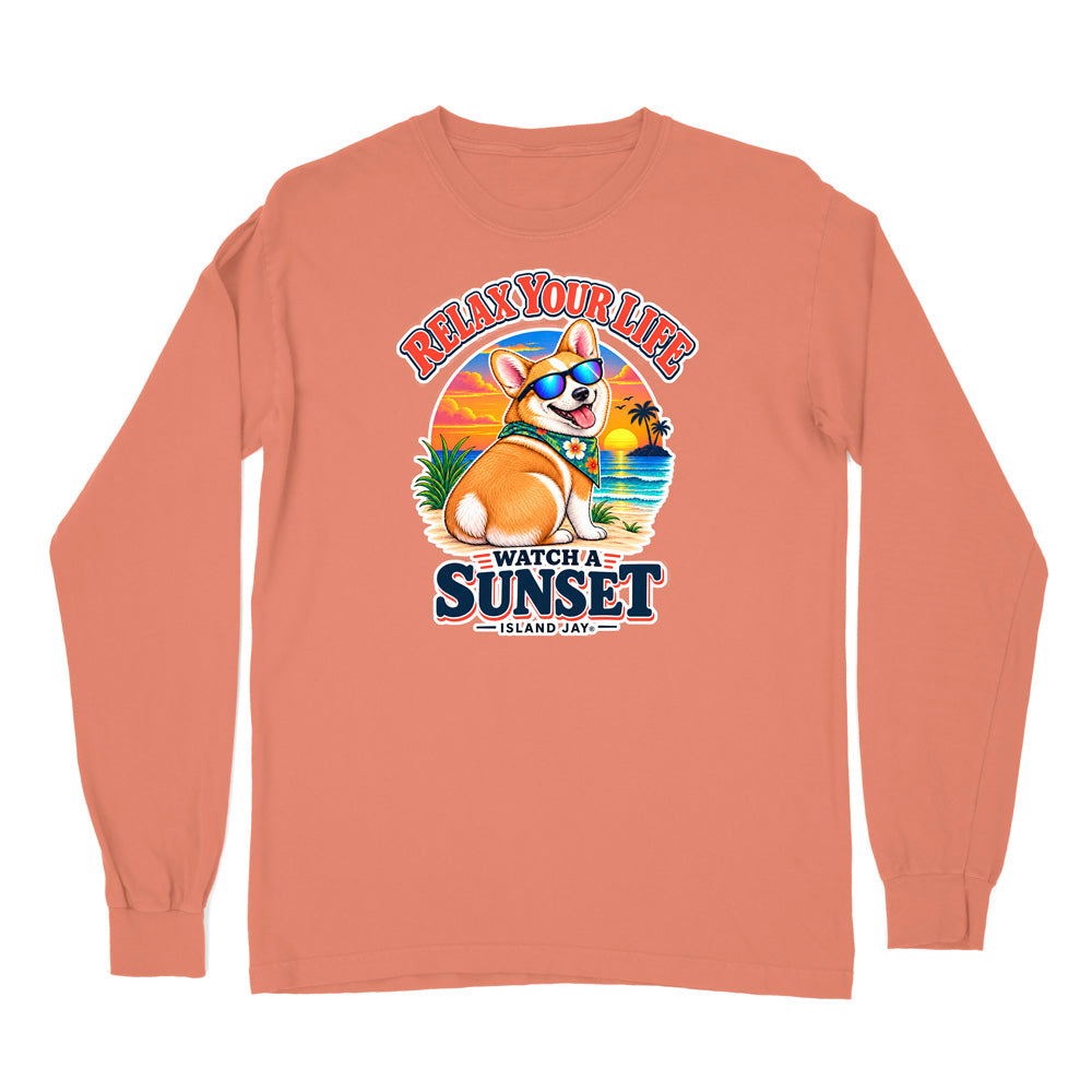 Relax Your Life Watch a Sunset Long Sleeve Shirt