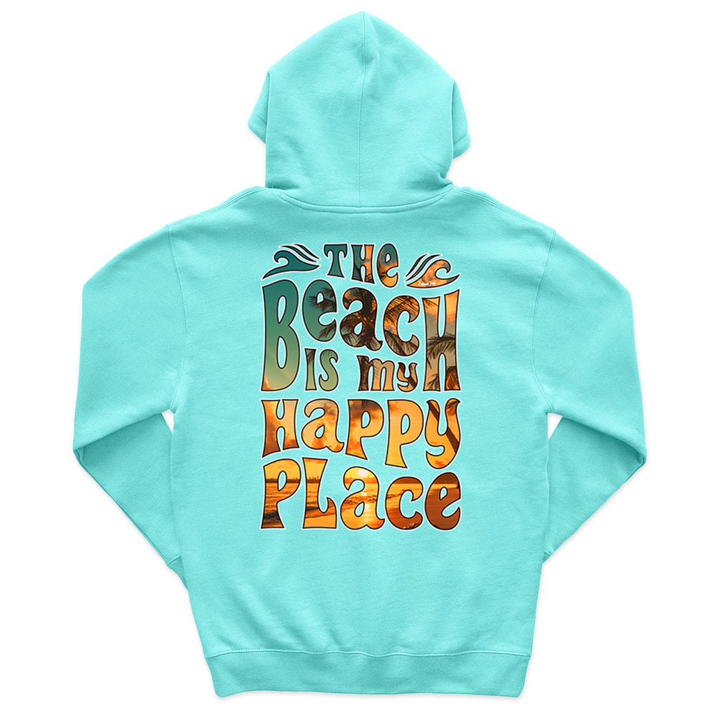The Beach Is My Happy Place Lā Nani Soft Style Pullover Hoodie Cool Mint