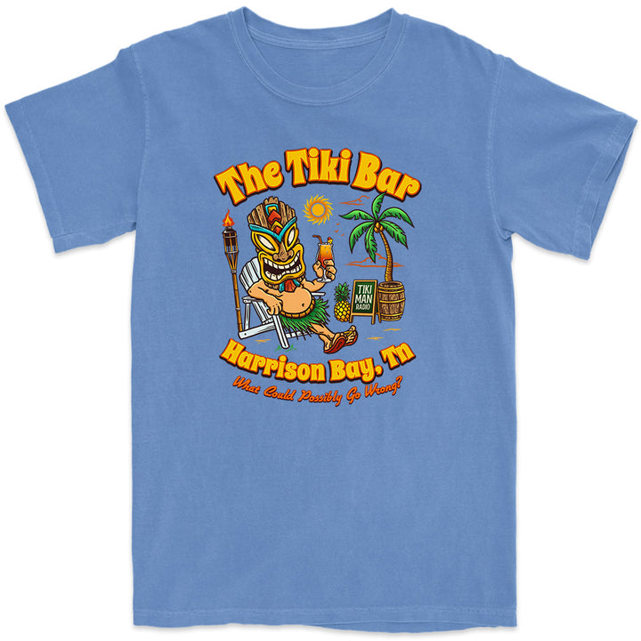 The Tiki Bar Short Sleeve T-Shirt Flo Blue
