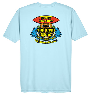 Tiki Man Radio Coastal Americana Performance Shirt Blue