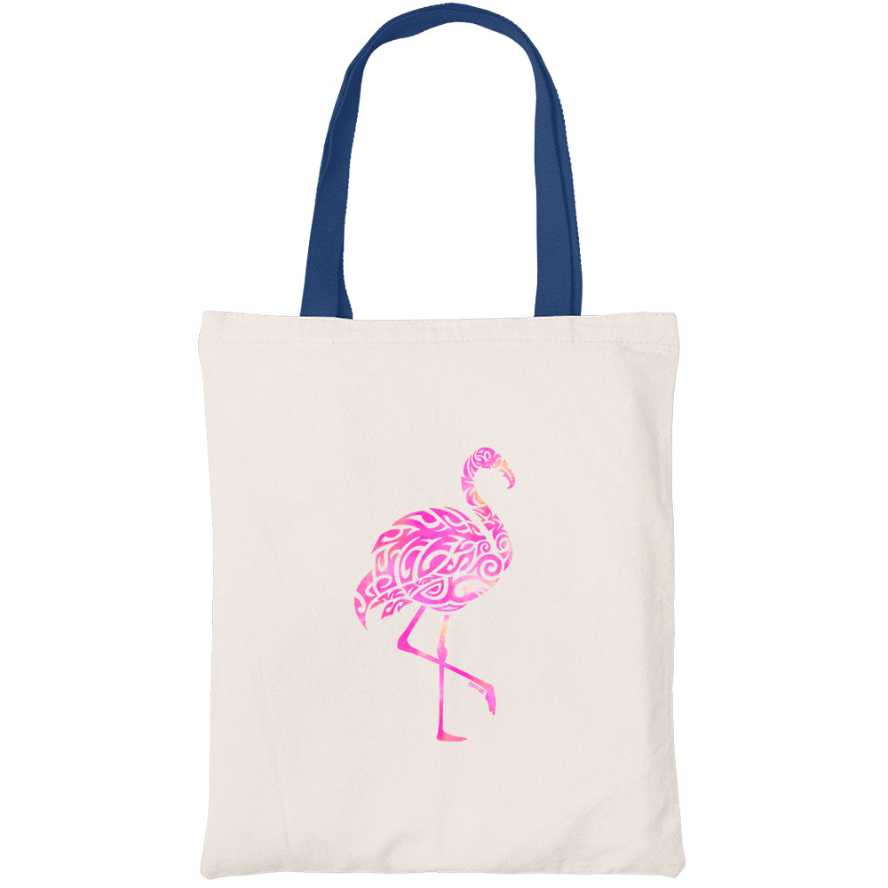 Tribal Flamingo Canvas Beach Tote Bag