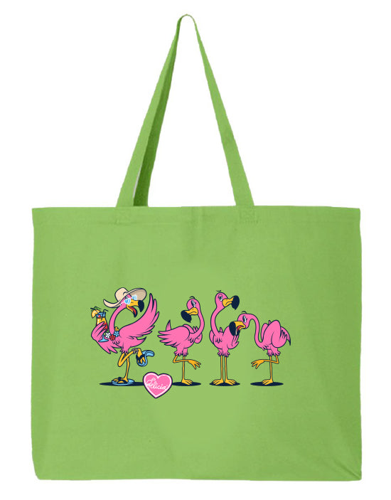 Felicia The Flamingo Be Your Own Flamingo Beach Tote Bag