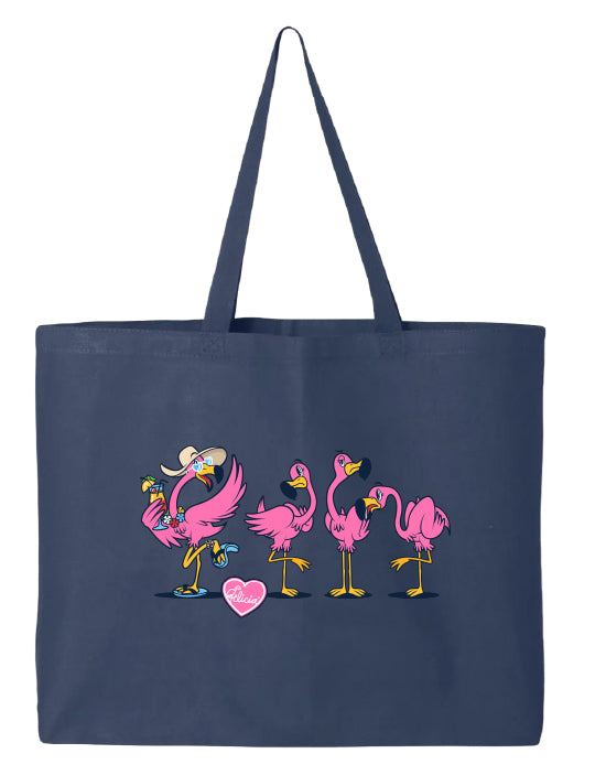 Felicia The Flamingo Be Your Own Flamingo Beach Tote Bag