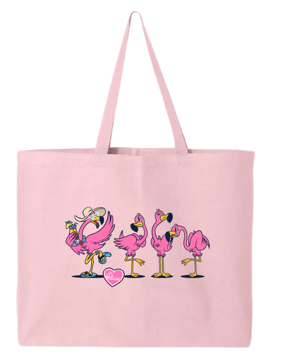 Felicia The Flamingo Be Your Own Flamingo Beach Tote Bag