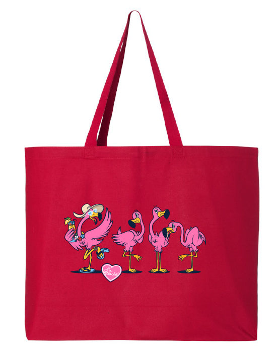 Felicia The Flamingo Be Your Own Flamingo Beach Tote Bag