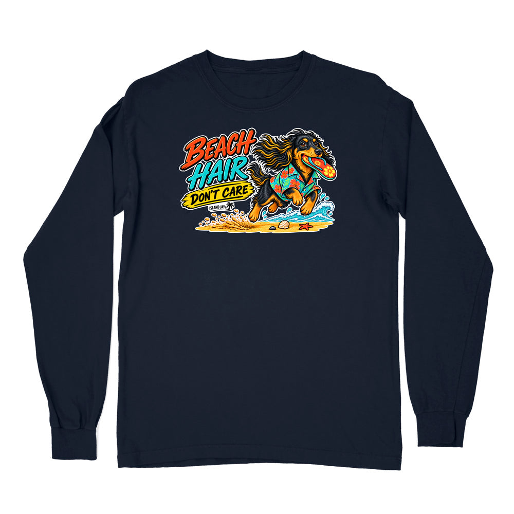 Beach Hair Don't Care Dog Long Sleeve Shirt