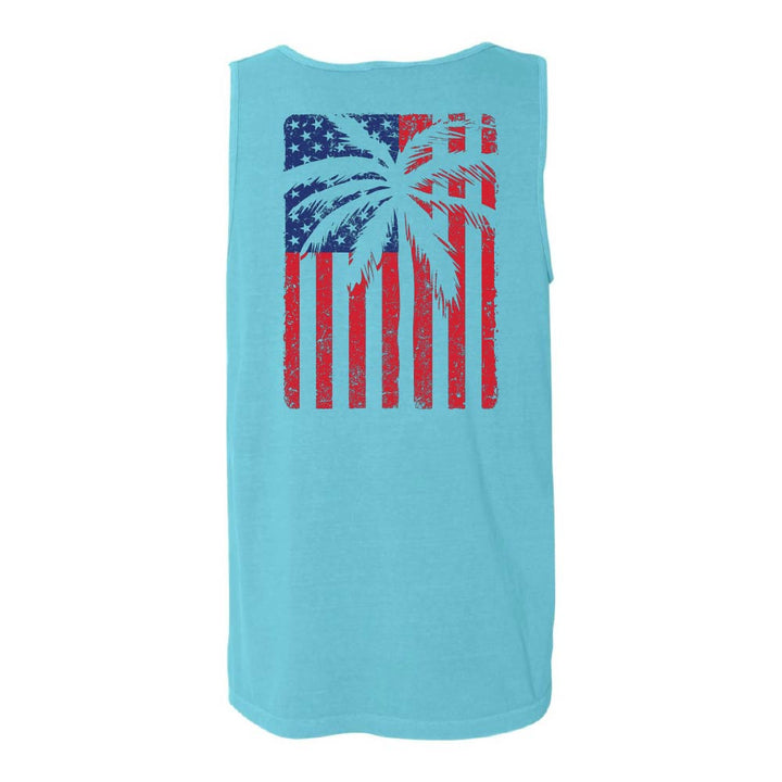 USA Flag & Palms Tank Top
