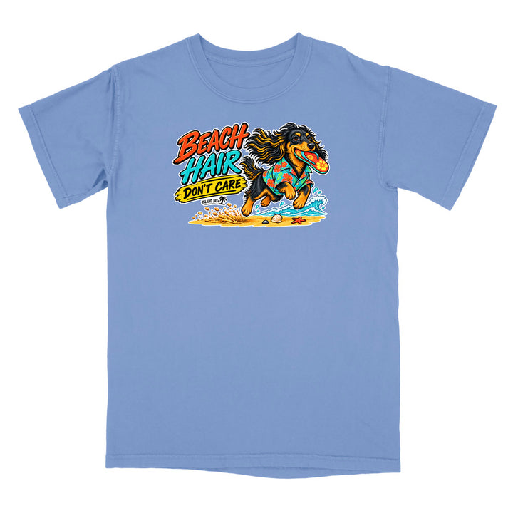 Beach Hair Don't Care Dog T-Shirt