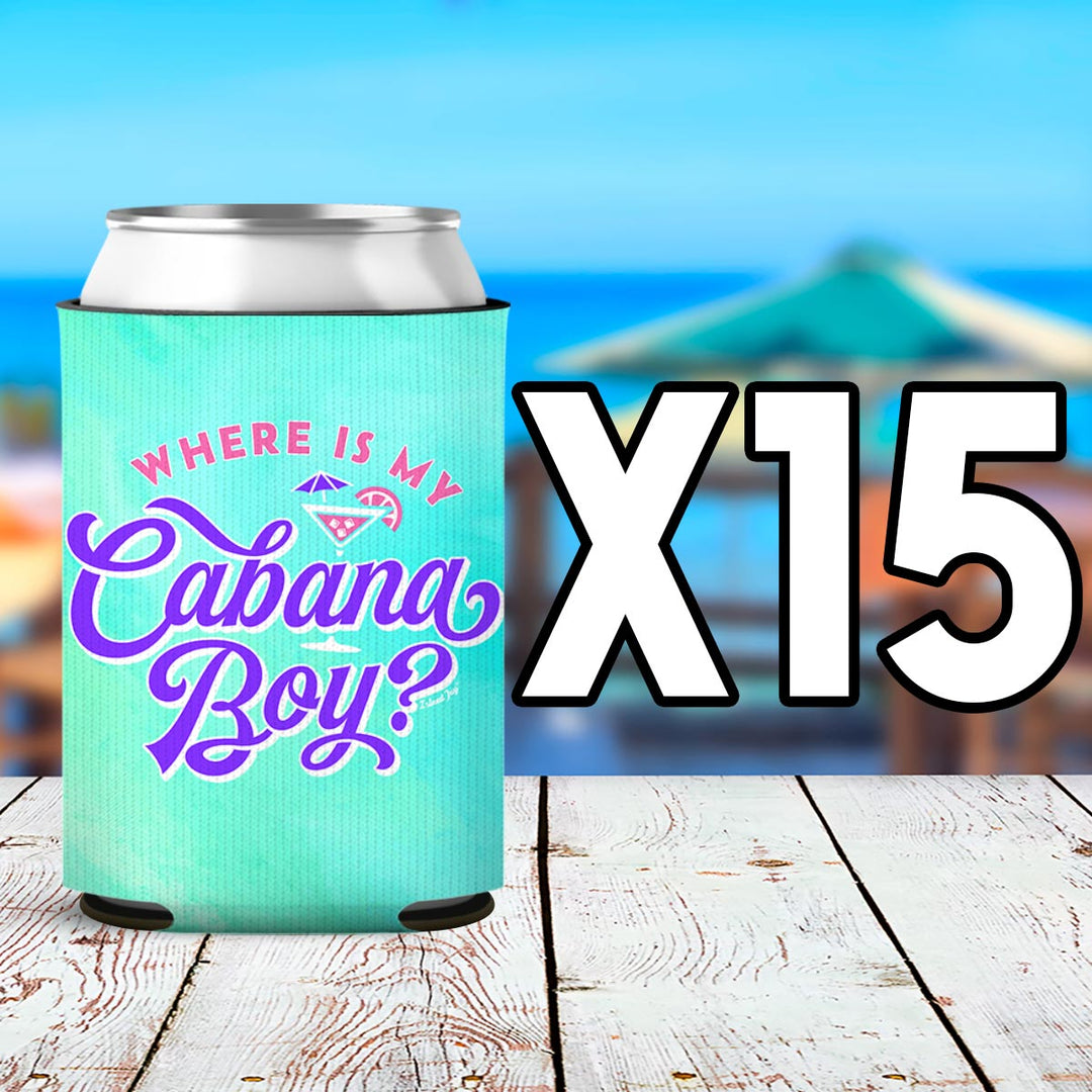 Where Is My Cabana Boy Summer Holiday Can Cooler Sleeve