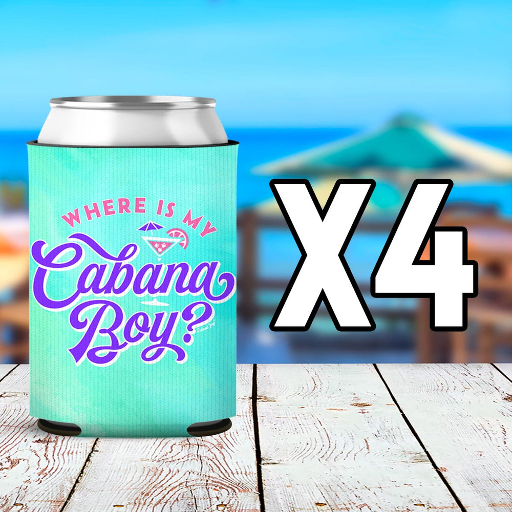 Where Is My Cabana Boy Summer Holiday Can Cooler Sleeve