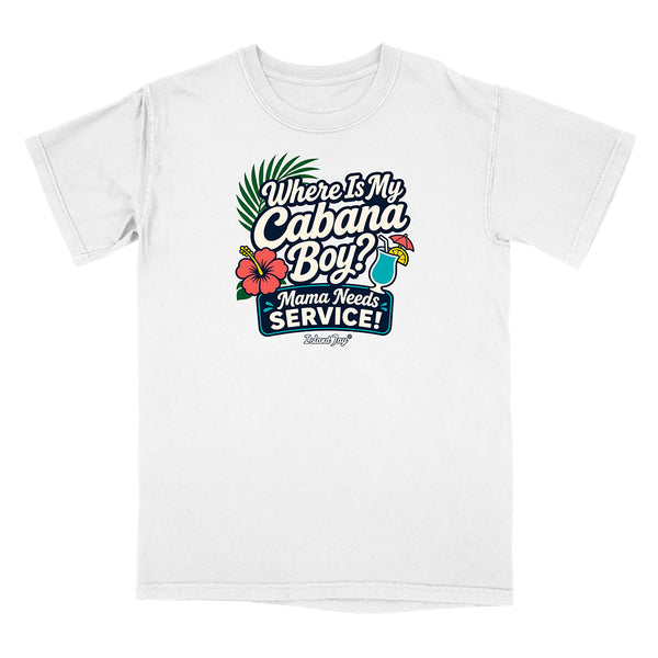 White t-shirt with colorful graphic and text on a white background
