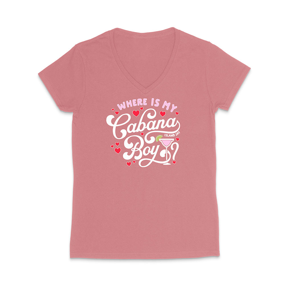 Pink t-shirt with white text and graphics on a white background