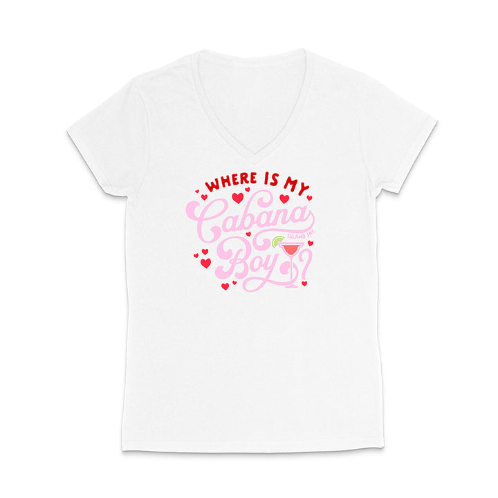 White t-shirt with colorful text and graphics on a white background
