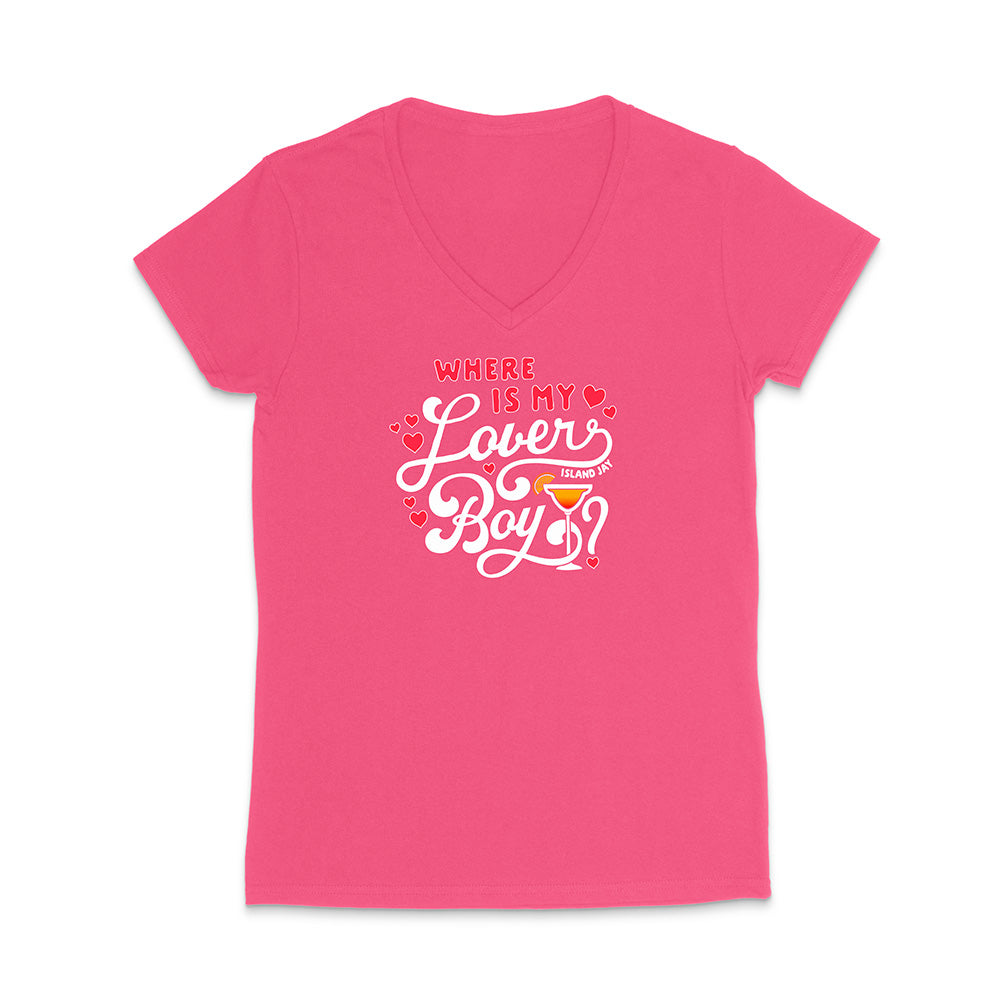 Pink t-shirt with a graphic design on a white background