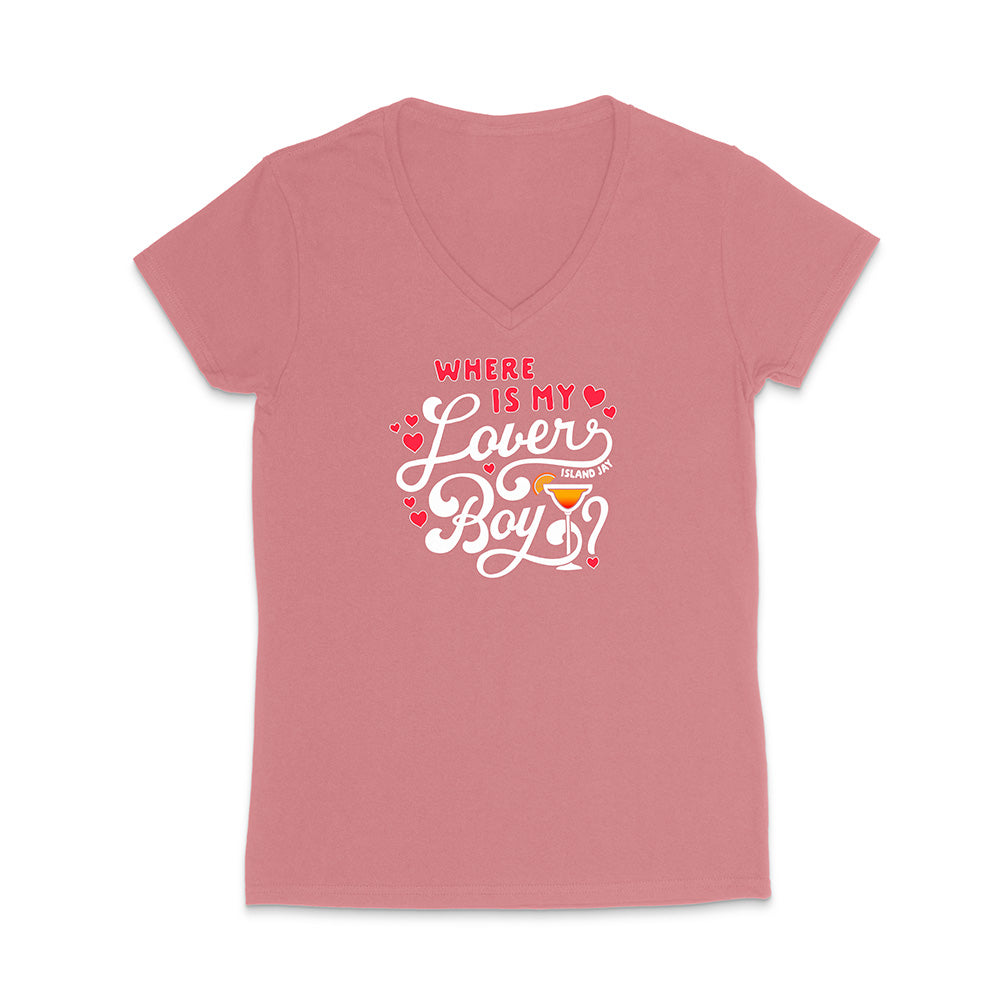 Pink t-shirt with a graphic design and text on a white background