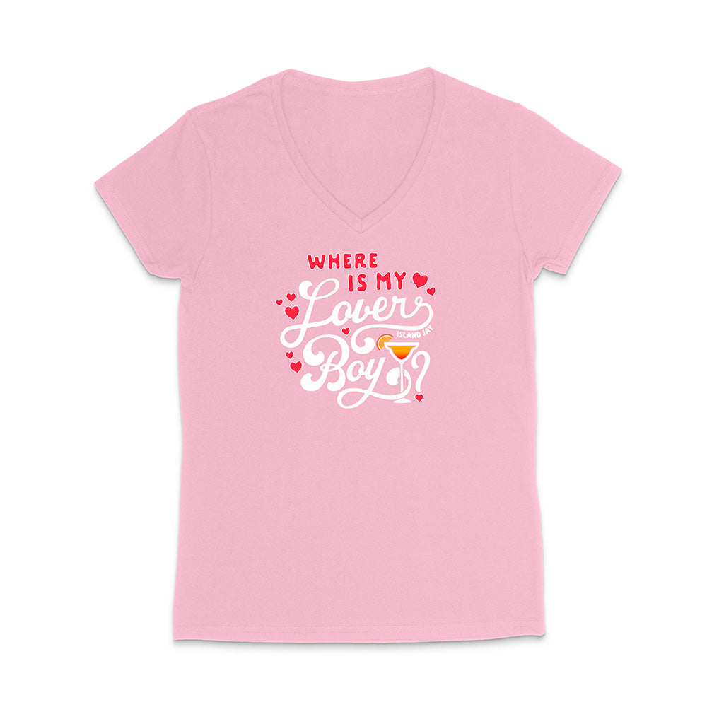 Pink t-shirt with a graphic design and text on a white background