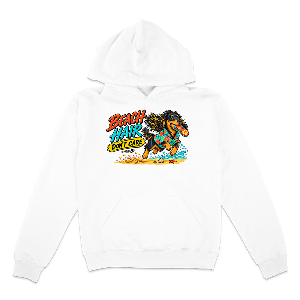 Beach Hair Don't Care Dog Hoodie