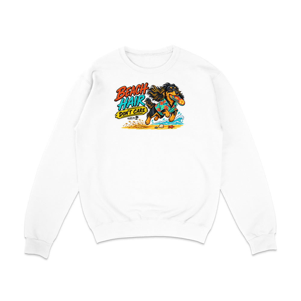 Beach Hair Don't Care Dog Sweatshirt