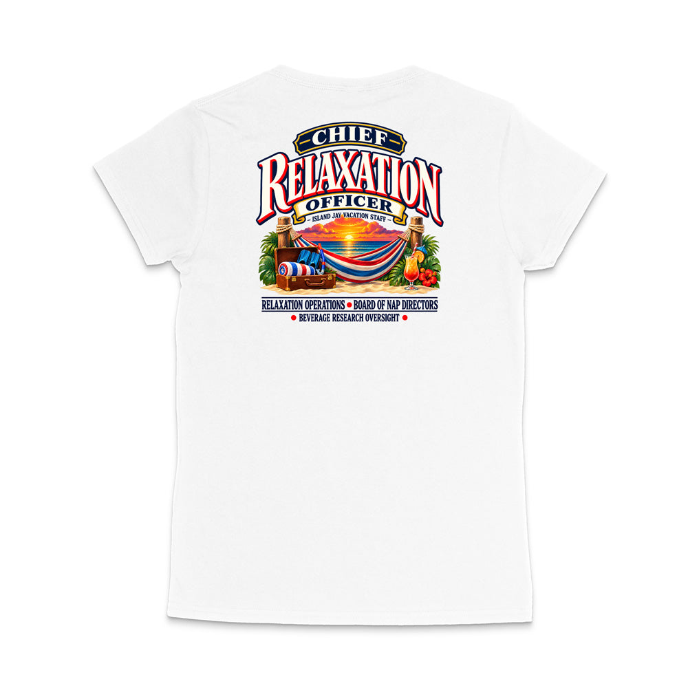 Chief Relaxation Officer WOMEN'S V-Neck T-Shirt