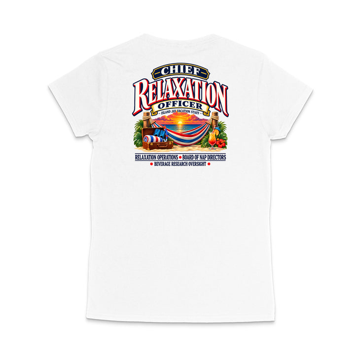 Chief Relaxation Officer WOMEN'S V-Neck T-Shirt