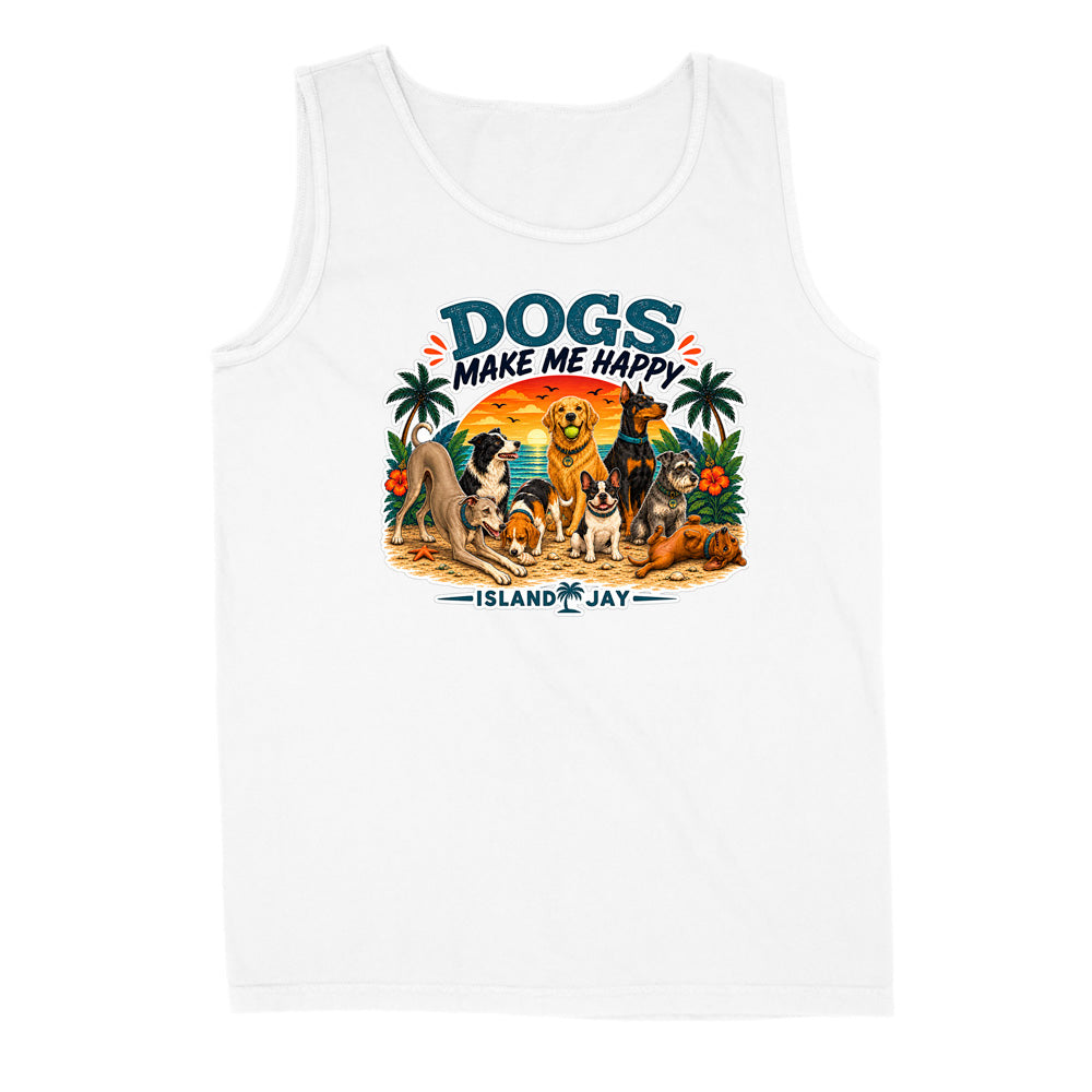 Dogs Make Me Happy Tank Top