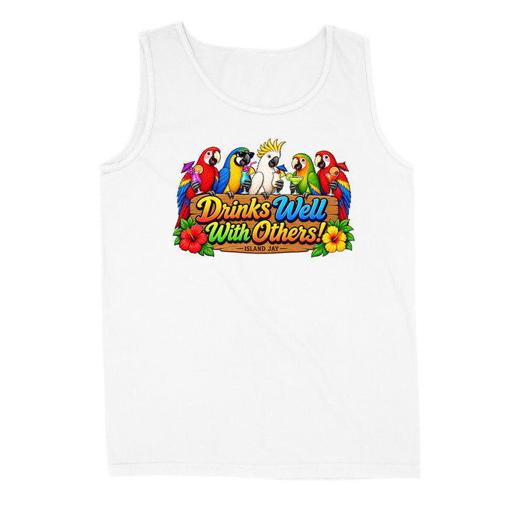 Drinks Well With Others Parrots Tank Top