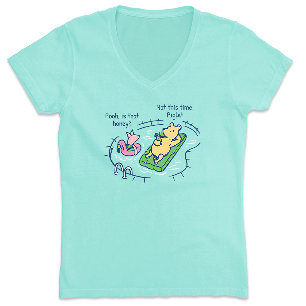 Women's Winnie's Pool Floaty V-Neck T-Shirt Chill