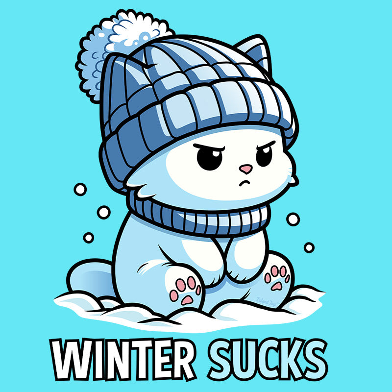 Chilly Kitty Winter Sucks T-Shirt Art