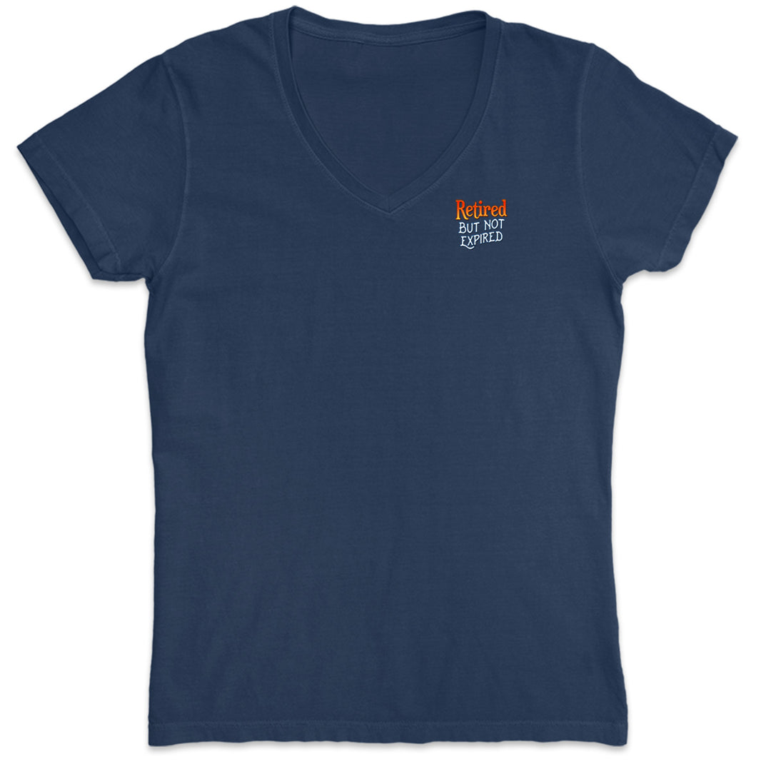 Women's Retired But Not Expired Parrot T-Shirt Front