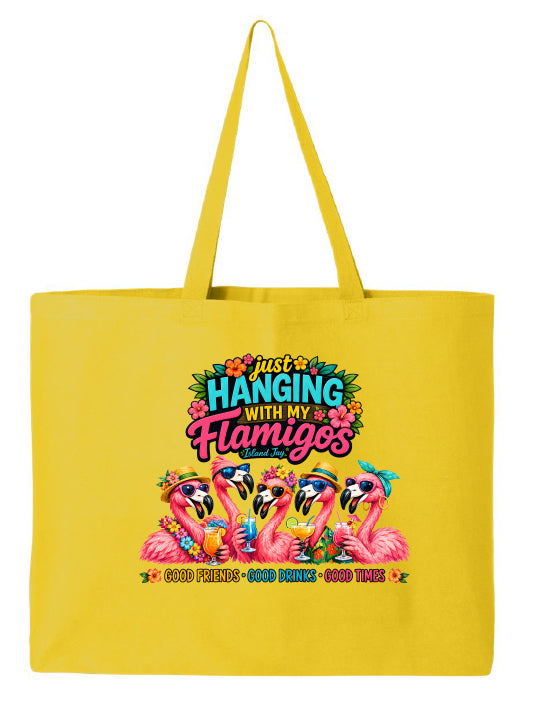 Hanging With My Flamigos Large Tote