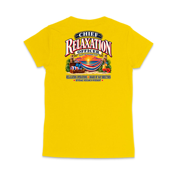 Chief Relaxation Officer WOMEN'S V-Neck T-Shirt