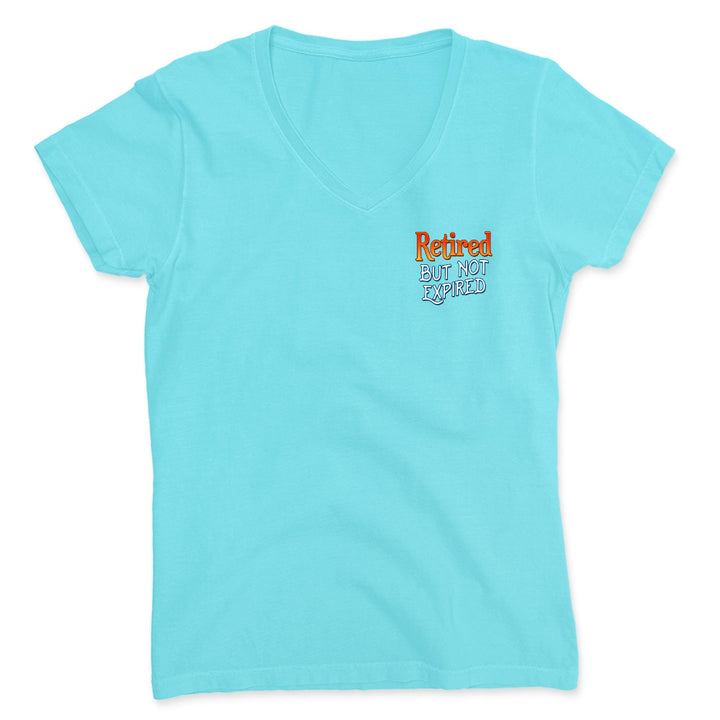 Women's Retired But Not Expired Parrot V-Neck T-Shirt