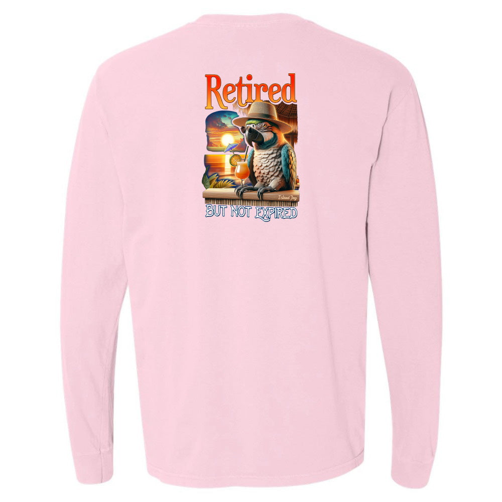 Retired But Not Expired Parrot Long Sleeve Shirt