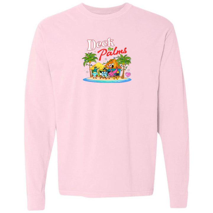 pink Felicia Deck The Palms long sleeve shirt