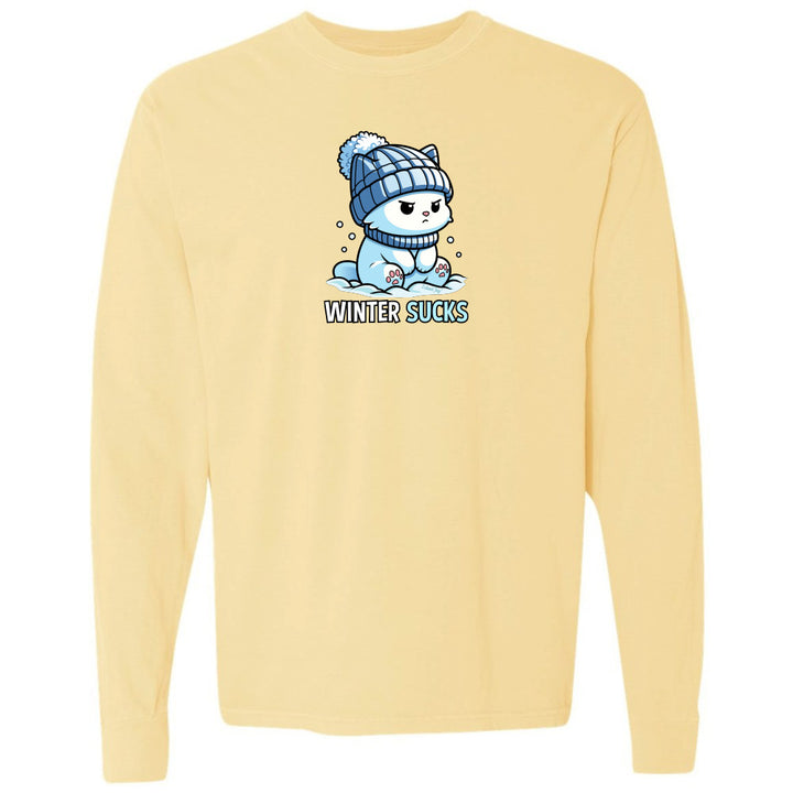 Winter Sucks Kitty Men's Long Sleeve Shirt