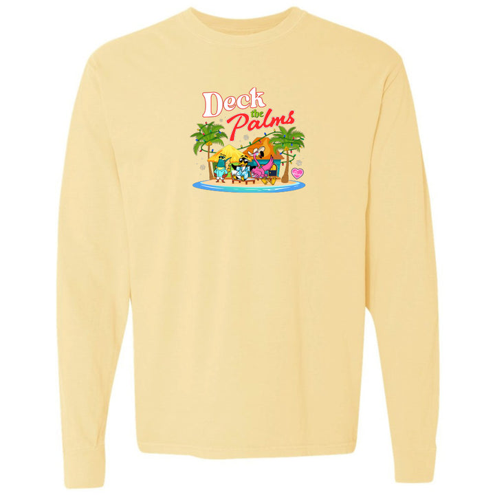 yellow Felicia Deck The Palms long sleeve shirt