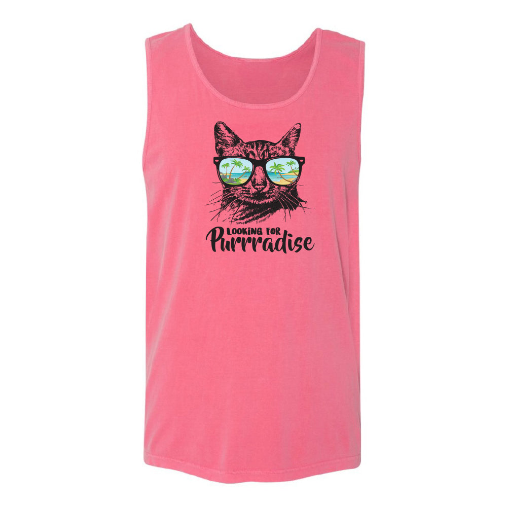 Crunchberry Looking for purradise cat deisgn tank top