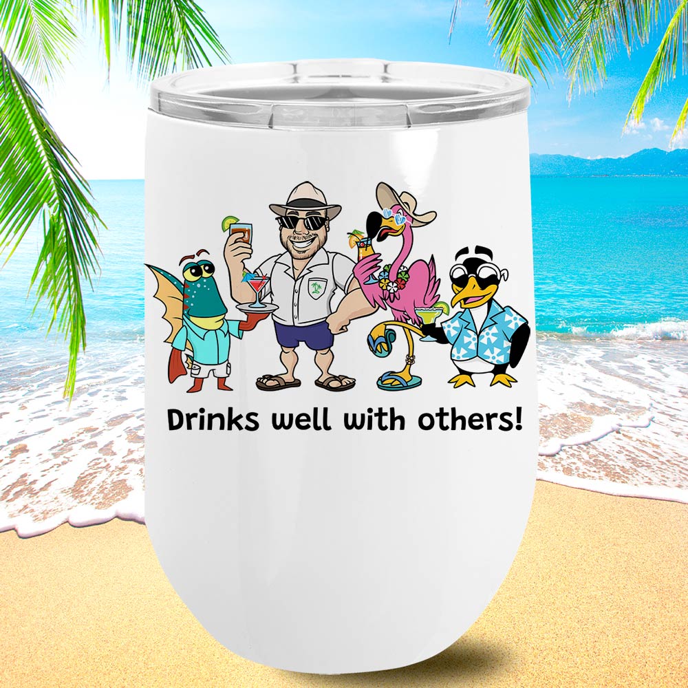 Drinks Well With others Felicia The Flamingo insulated 12oz Tumbler