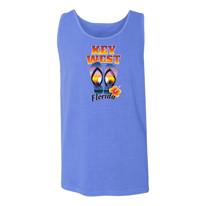 Flo Blue Key West Flip Flop Tank Top