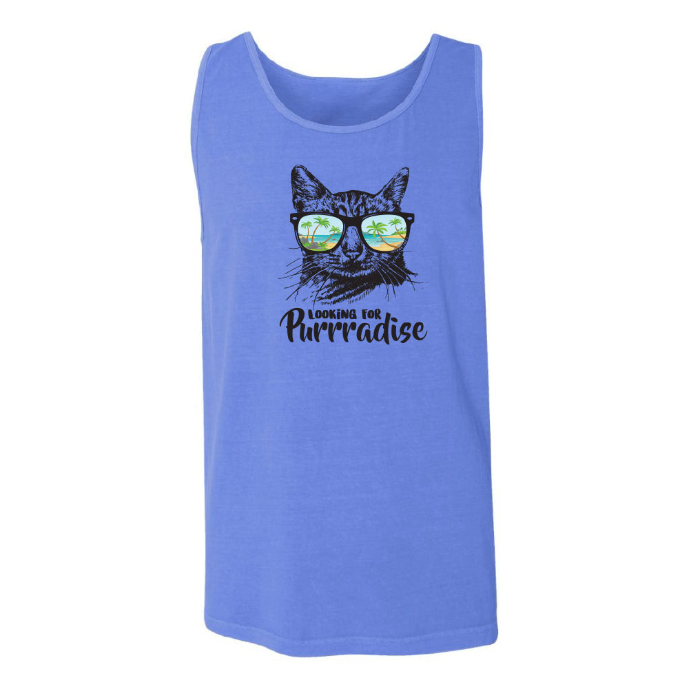 Floblue Looking for purradise cat deisgn tank top